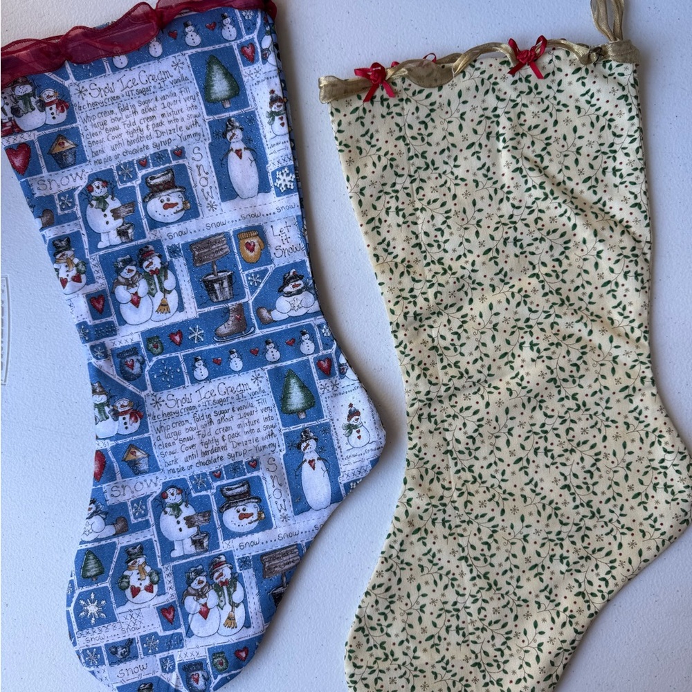 Festive Snowman and Holly Patterned Socks